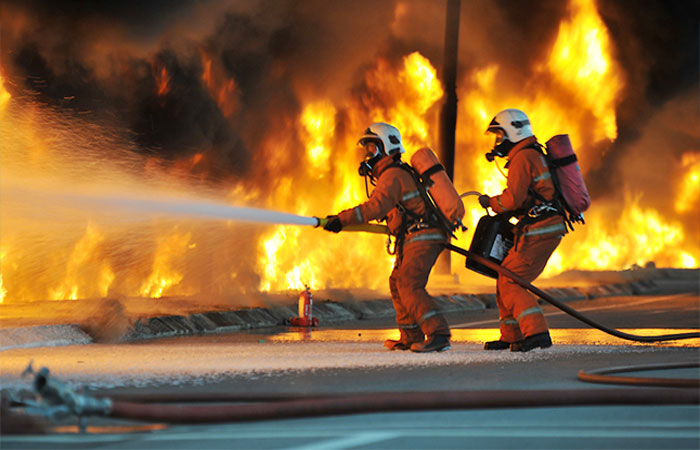 fire fighting and fire extinguisher